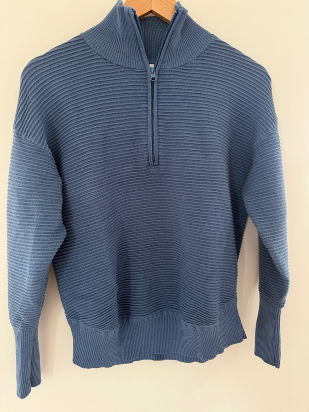 EUC. Medium Blue Quarter Zip Sweater